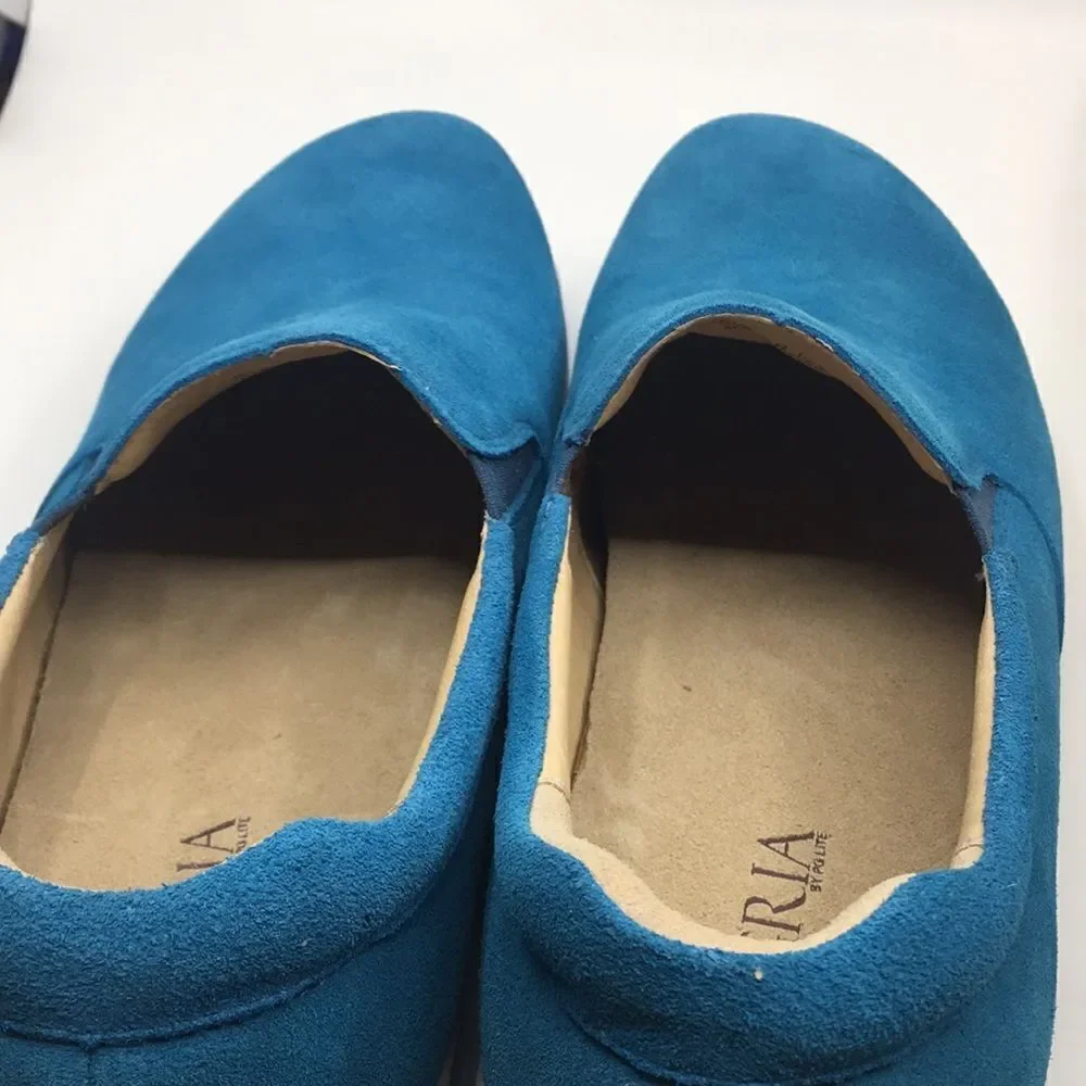 NIB Alegria Men’s Aaron Blur Suede Slip On Shoes - Size 47 EU 13 US